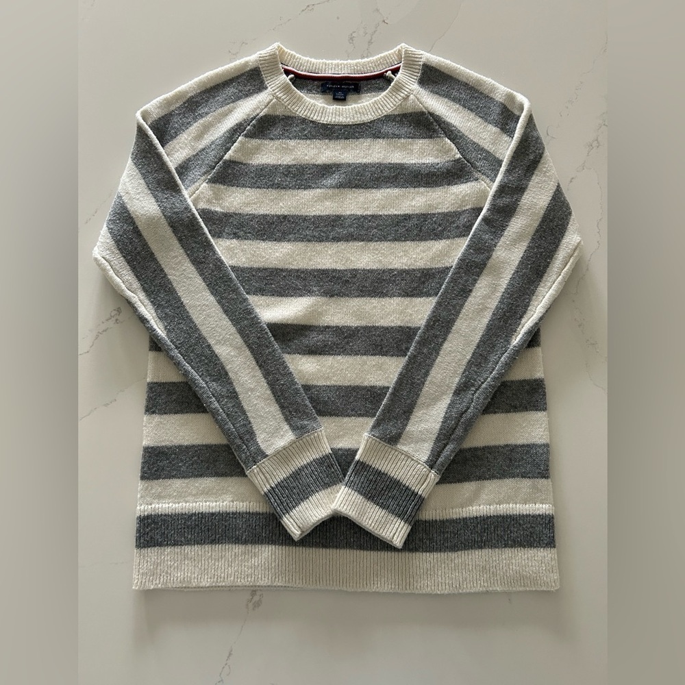 Tommy Hilfiger Sweater Striped Crewneck Woman Size XS